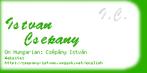 istvan csepany business card