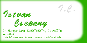 istvan csepany business card